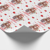 Confetti hart orang-oetan aap kleinkinderen vakant cadeaupapier (Hoek)