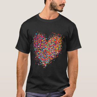 Confetti Hart Valentijnsdag voor Vrouwen Tiener Me T-shirt