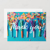 Confetti Hartelijk dank Briefkaart (Voorkant / Achterkant)