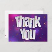 Confetti - Hartelijk dank - Kaart (Voorkant / Achterkant)