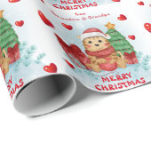 Confetti Heart Kitty Cat kleinkinderen Kerstmis Cadeaupapier (Rol Hoek)