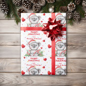 Confetti Heart Koala kleinkinderen Kerstmis Cadeaupapier