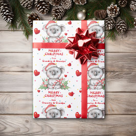 Confetti Heart Koala kleinkinderen Kerstmis Cadeaupapier