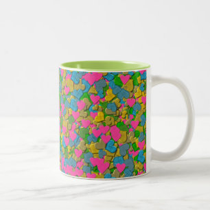 Confetti Hearts Coffee Mok