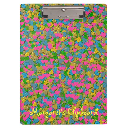 Confetti Hearts Kantoor-klembord Klembord (Voorkant)