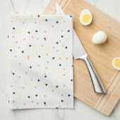 Confetti Hearts Kitchen Towel Theedoek (Quarter Fold)