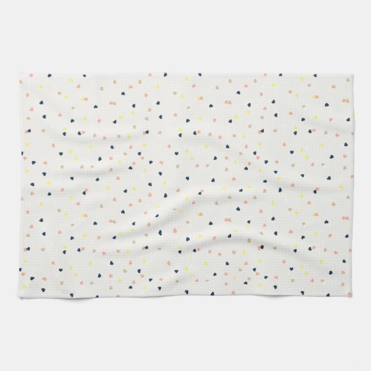Confetti Hearts Kitchen Towel Theedoek (Horizontaal)