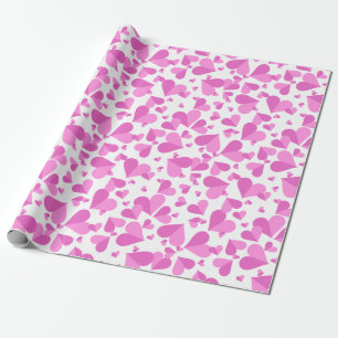 Confetti Hearts Pink Cadeaupapier