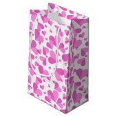 Confetti Hearts Pink Klein Cadeauzakje (Achterkant Gekanteld)