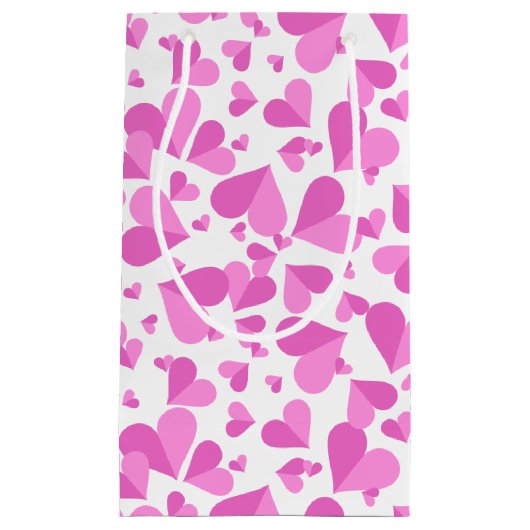 Confetti Hearts Pink Klein Cadeauzakje (Voorkant)