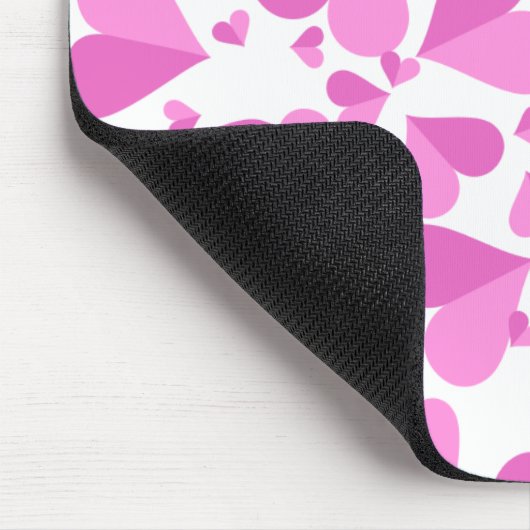 Confetti Hearts Pink Muismat (Hoek)