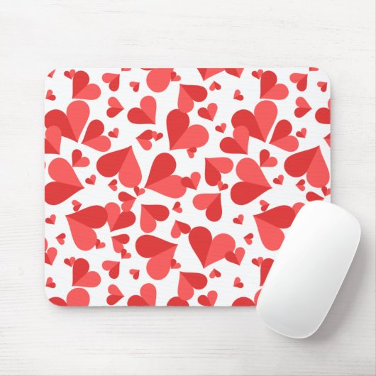Confetti Hearts Red Muismat (Met muis)