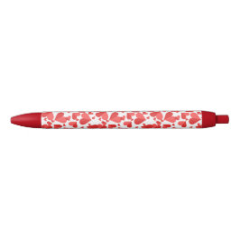 Confetti Hearts Red Zwarte Inkt Pen