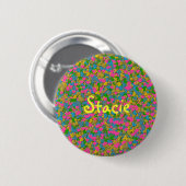 Confetti Hearts Ronde Button 5,7 Cm (Voorkant /achterkant)