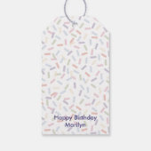 Confetti Hedendaags (Sprinkles) Cadeaulabel (Achterkant)