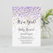 Confetti Het is een Baby shower voor meisjes Kaart (Staand voorkant)