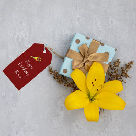 Confetti Hoorn Gelukkig Verjaardag Persoonlijk Cadeaulabel