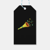 Confetti Horn Happy new year to you black Cadeaulabel (Achterkant)