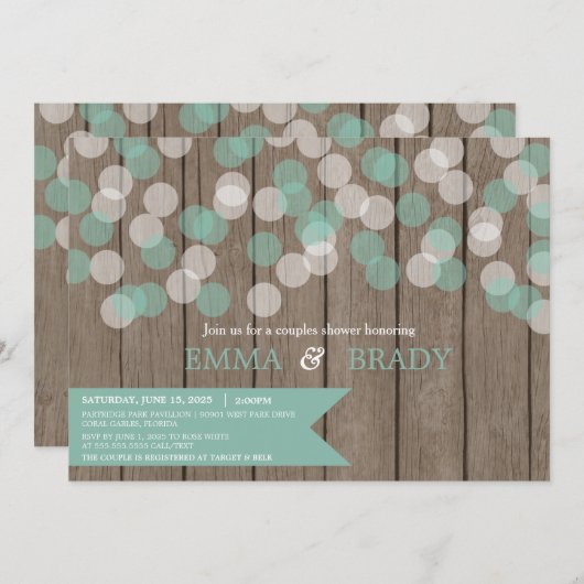 Confetti Hout Rustige stelletjes Kaart (Voorkant / Achterkant)