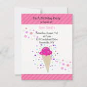 Confetti Ice Cream Birthday Party Kaart (Voorkant)