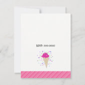 Confetti Ice Cream Birthday Party Kaart (Achterkant)