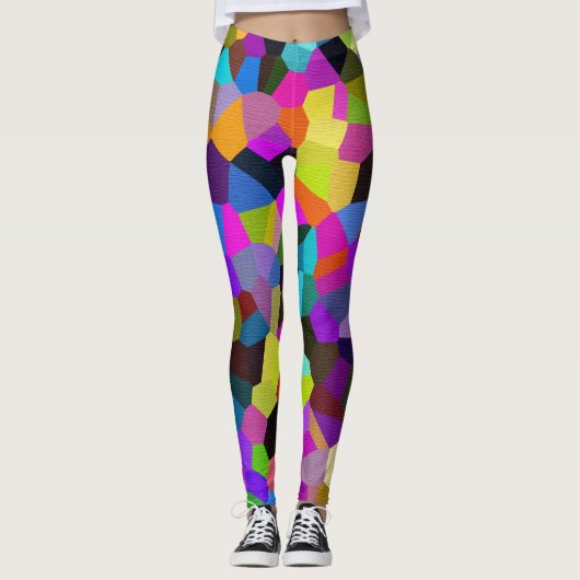 Confetti in Jewel Tones Leggings (Voorkant)