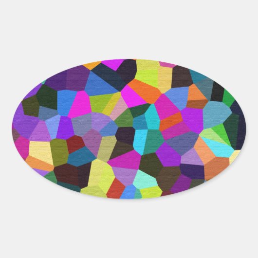 Confetti in Jewel Tones Ovale Sticker (Voorkant)