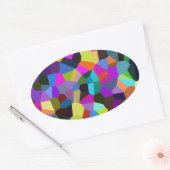 Confetti in Jewel Tones Ovale Sticker (Envelop)