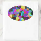 Confetti in Jewel Tones Ovale Sticker (Tas)
