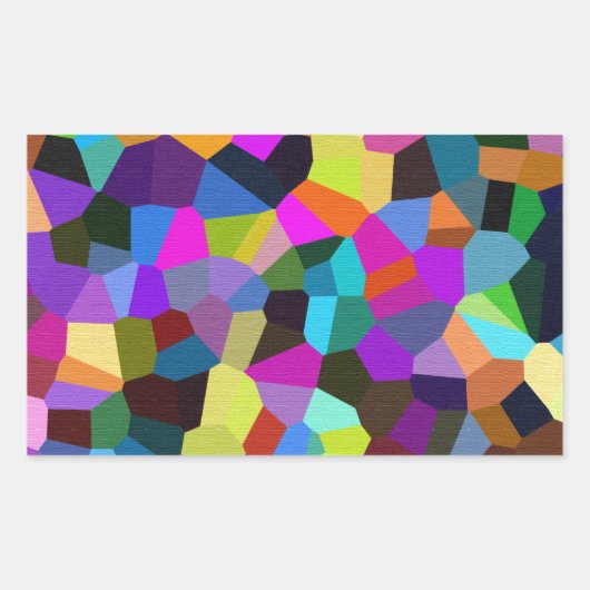 Confetti in Jewel Tones Rechthoekige Sticker (Voorkant)