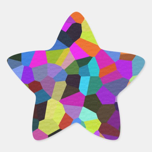 Confetti in Jewel Tones Ster Sticker (Voorkant)