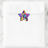 Confetti in Jewel Tones Ster Sticker (Tas)