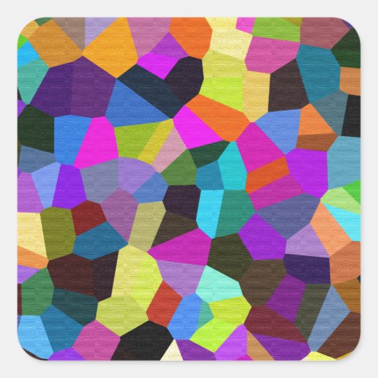 Confetti in Jewel Tones Vierkante Sticker (Voorkant)