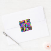 Confetti in Jewel Tones Vierkante Sticker (Envelop)