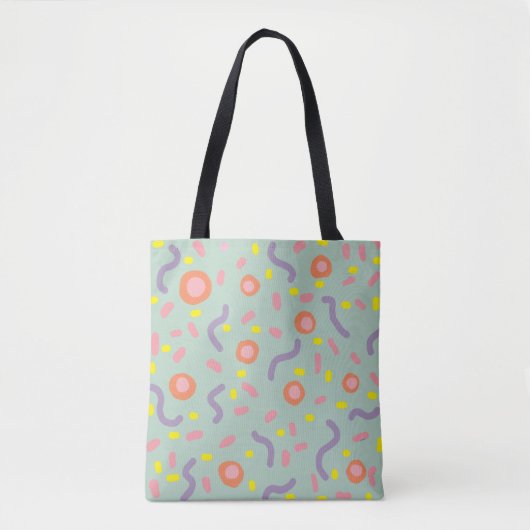 Confetti Joy Lines en Stippen Tote Bag (Voorkant)