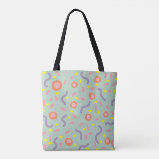Confetti Joy Lines en Stippen Tote Bag (Achterkant)