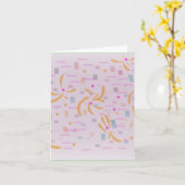 Confetti-kaart schrijft je eigen bericht kaart (Gele Bloem)