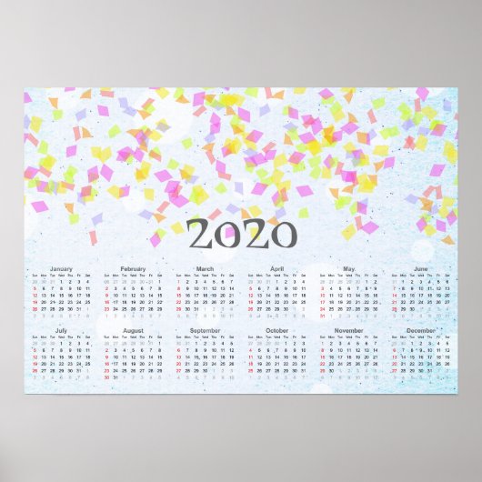 Confetti Kalender 2020 Poster (Voorkant)