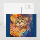Confetti Kat Briefkaart (Voorkant / Achterkant)