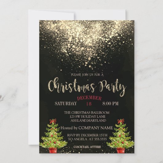 Confetti, kerstboomkerstfeest kaart (Voorkant)