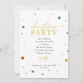 Confetti kerstfeest uitnodiging (Voorkant)