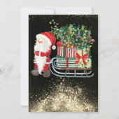 Confetti,Kerstman,Kerst slee Company  Kaart (Achterkant)
