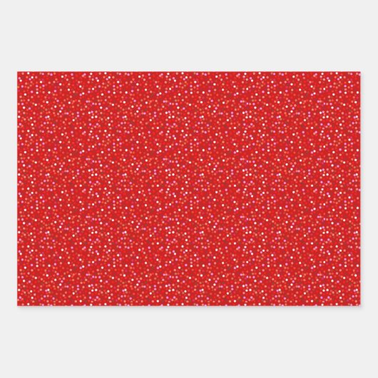 Confetti, kerstmis, snoepriet op groen en rood inpakpapier vel (Voorkant)