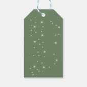 Confetti-, kerstrode kruis- en tekenboom cadeaulabel (Achterkant)