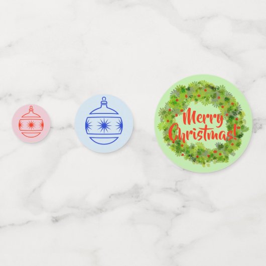 Confetti - kerstversieringen (Achterkanten)