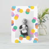 Confetti kinderen Birthday Foto Kaart (Staand voorkant)