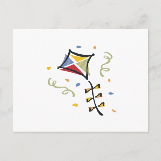 Confetti Kite Briefkaart (Voorkant)
