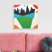 Confetti Kleur Kegel Abstracte Print (Insitu (Woonkamer))