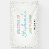 Confetti kleurrijke kleine Baby sprinkhaanschoen Spandoek (Verticaal)
