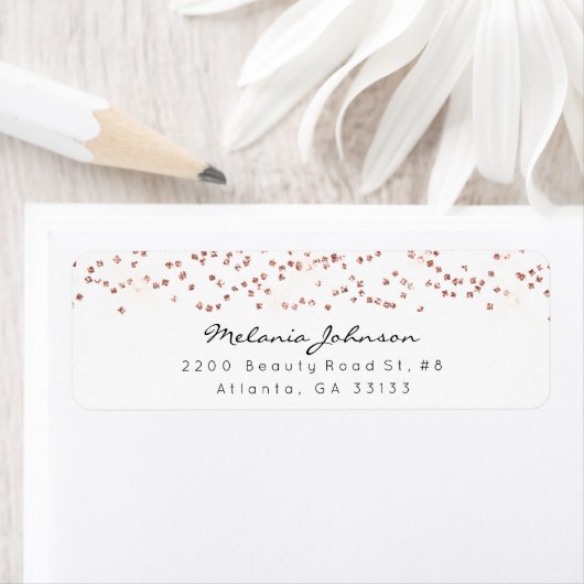 Confetti kristallen Roze roze roodbruin minimumaan Etiket (Insitu)